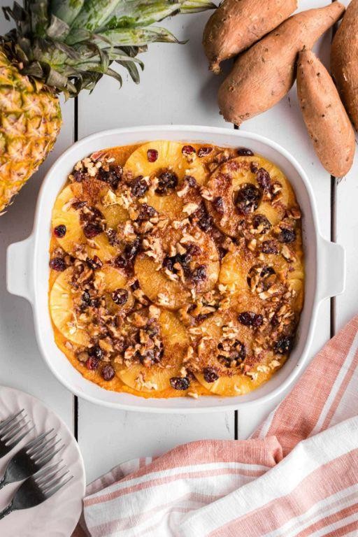 Crockpot Sweet Potato and Pineapple Casserole