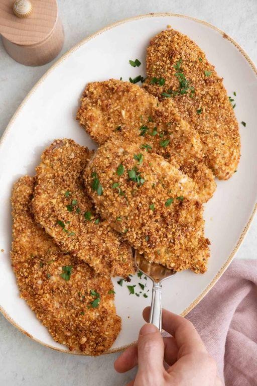 Crunchy Almond Flour Breaded Chicken