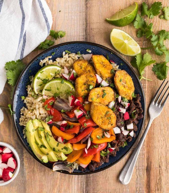 Cuban Black Bean Stew with Plantains