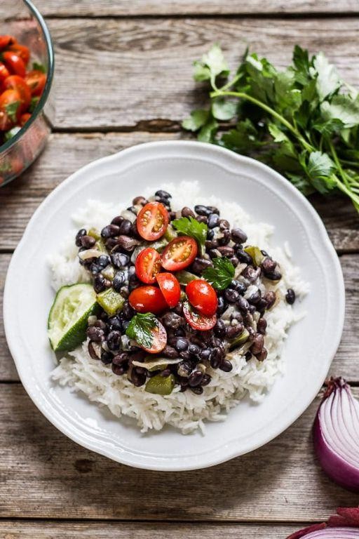 Cuban Black Bean and Coconut Rice