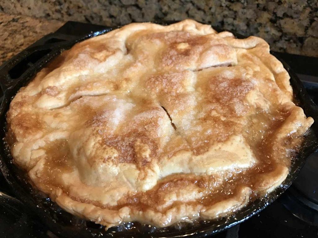 Deep-Dish Apple Pie in a Cast Iron Skillet