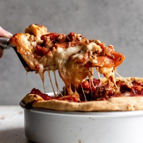 Deep-Dish Pepperoni Pizza