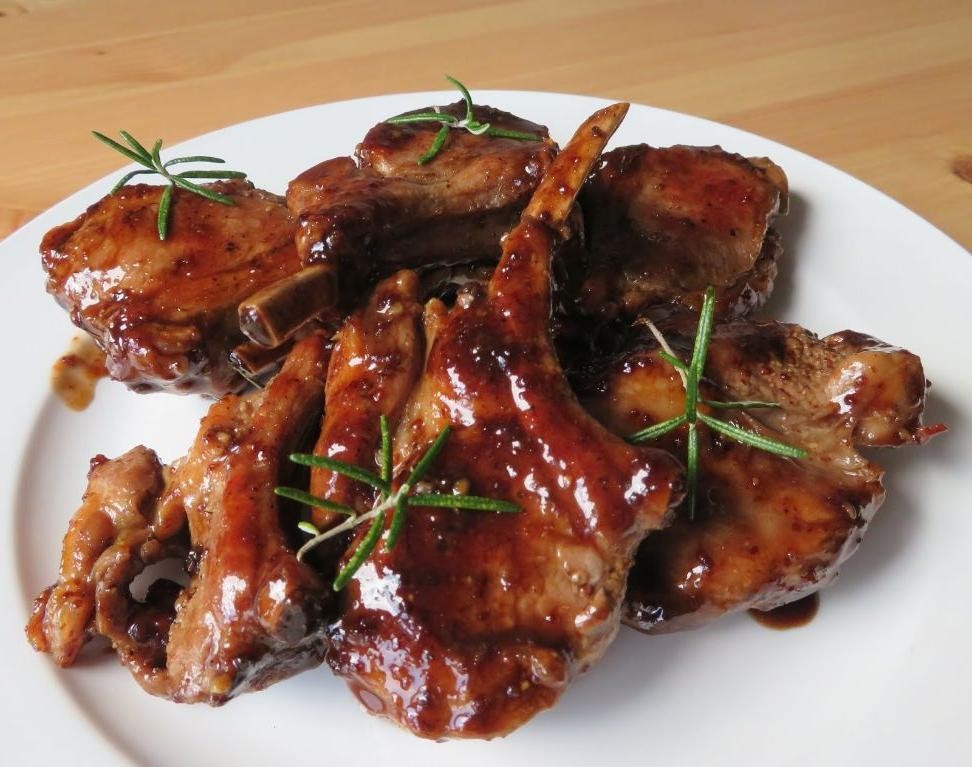 Dijon Mustard and Honey Lamb Chops