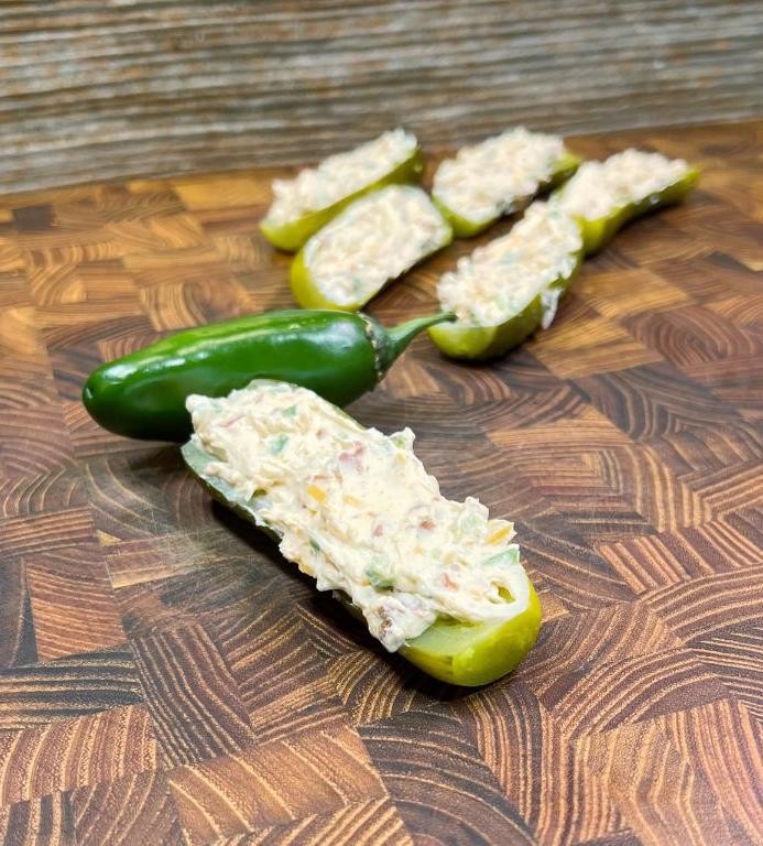 Dill Pickle Stuffed Peppers
