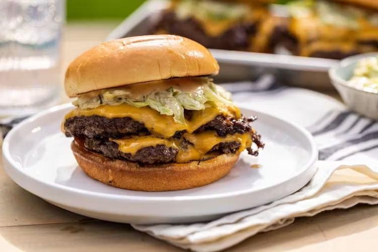 Double Smash Burger with Special Sauce