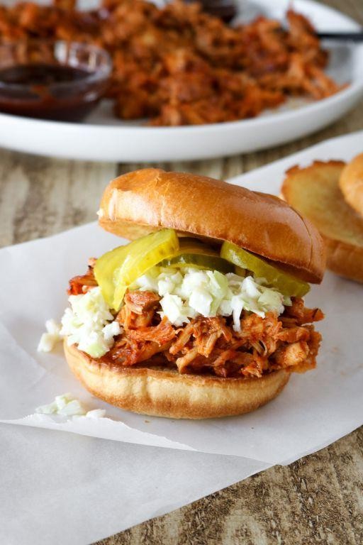 Dutch Oven BBQ Pulled Chicken Sandwiches