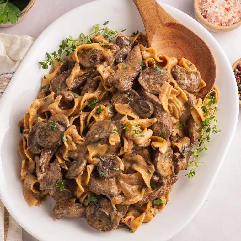 Dutch Oven Beef Stroganoff