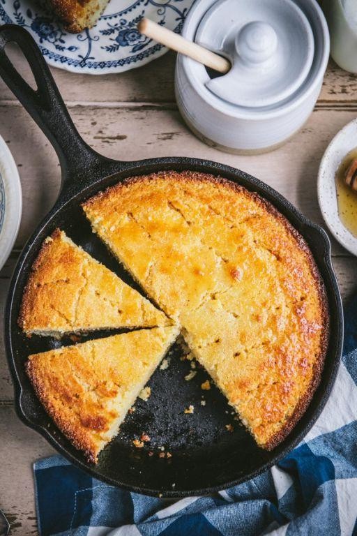 Dutch Oven Cornbread with Honey Butter