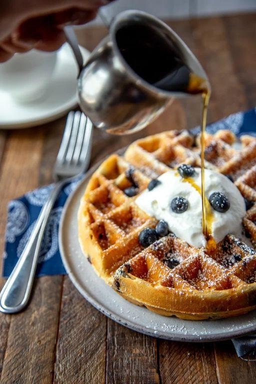 Easy Blueberry Waffles