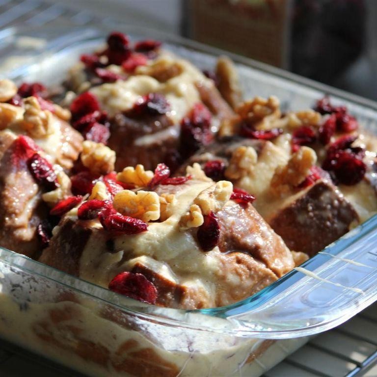 Easy Cranberry Bread Pudding