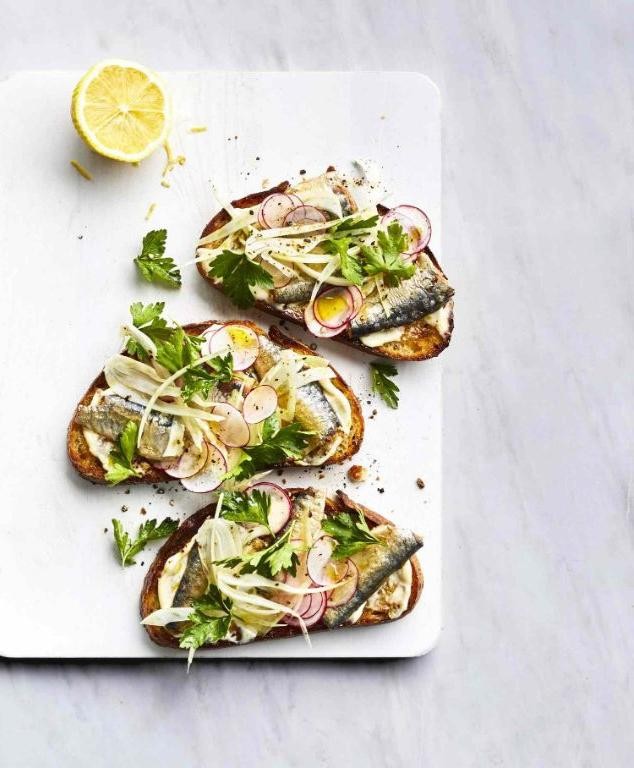 Easy Sardine Toast with Lemon Zest