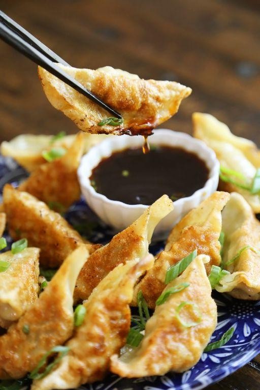 Easy Steamed Dumplings with Soy Dipping Sauce