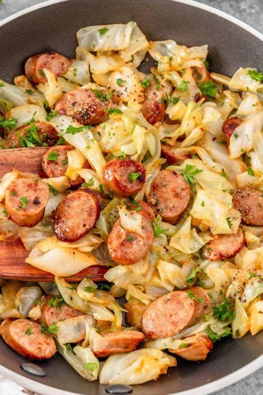 Eckrich Sausage and Cabbage Stir-Fry