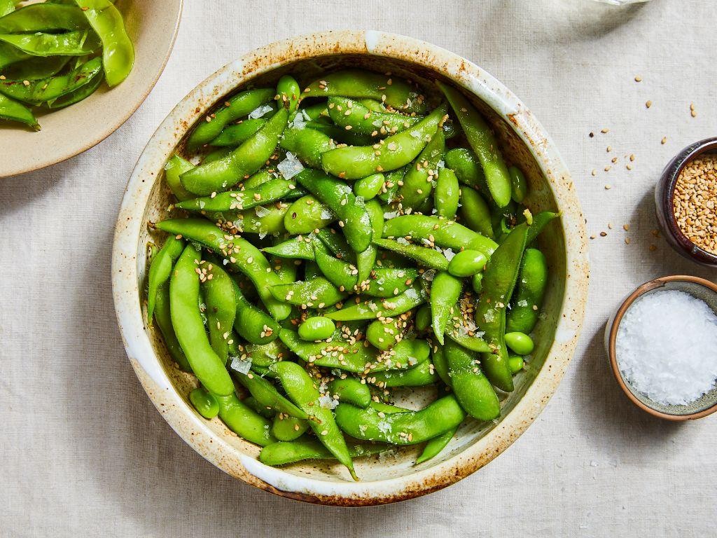 Edamame with sea salt