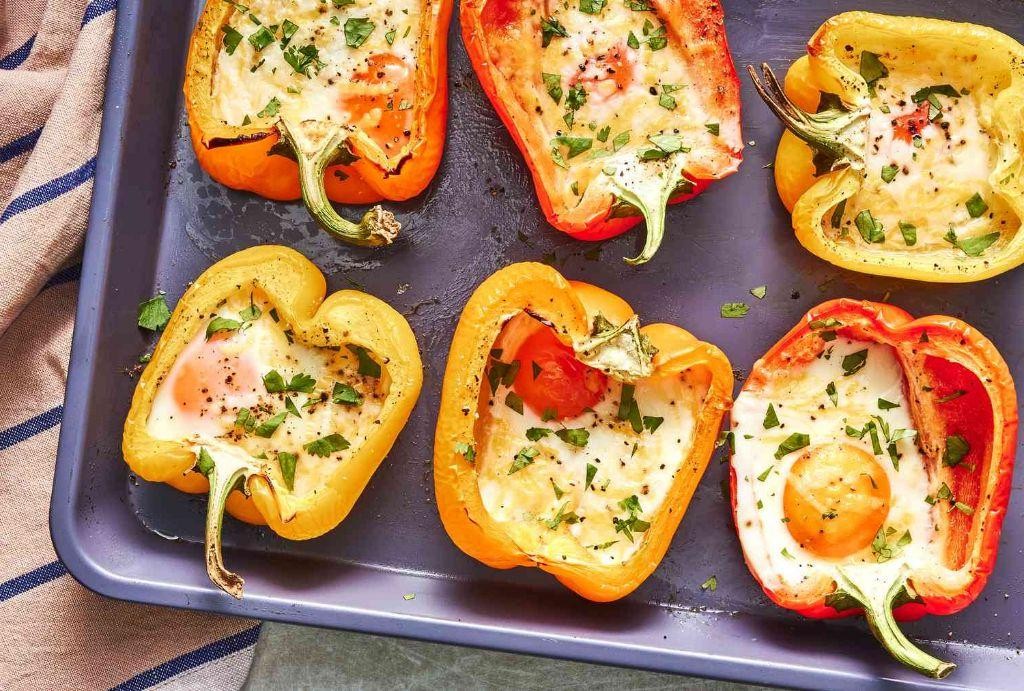 Egg and Cheese Stuffed Peppers