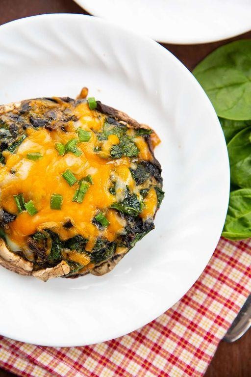 Egg and Spinach Stuffed Portobello Mushrooms