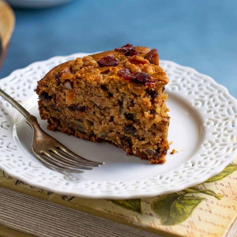 Eggless Dark Fruit Cake with Orange Zest