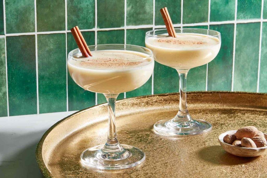 Eggnog Martini with Nutmeg