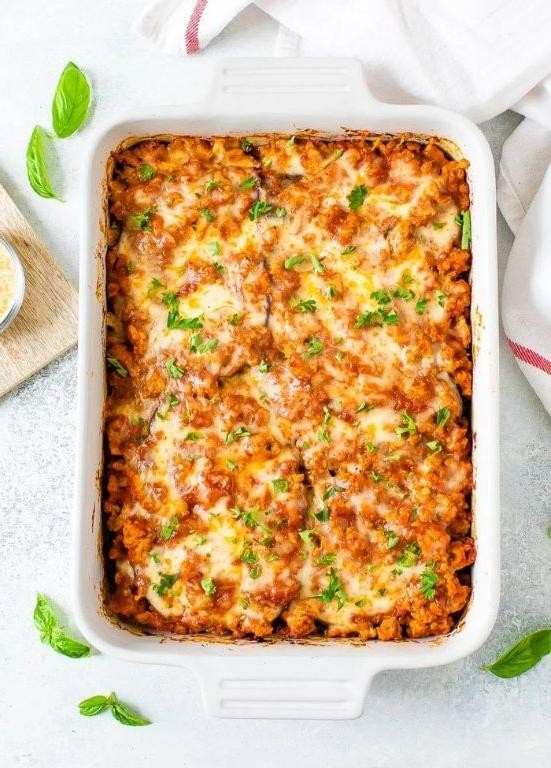 Eggplant and Ground Turkey Casserole