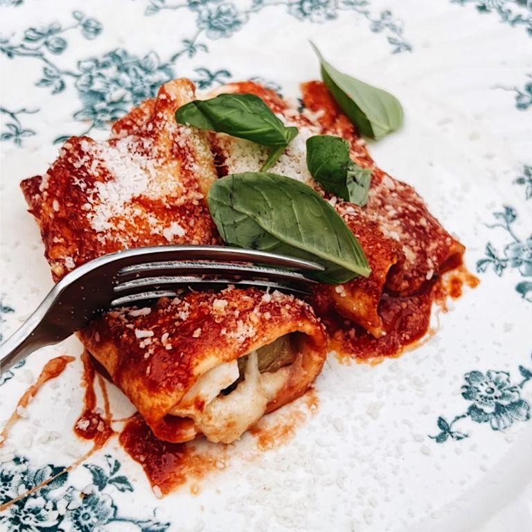 Eggplant and Mozzarella Cannelloni
