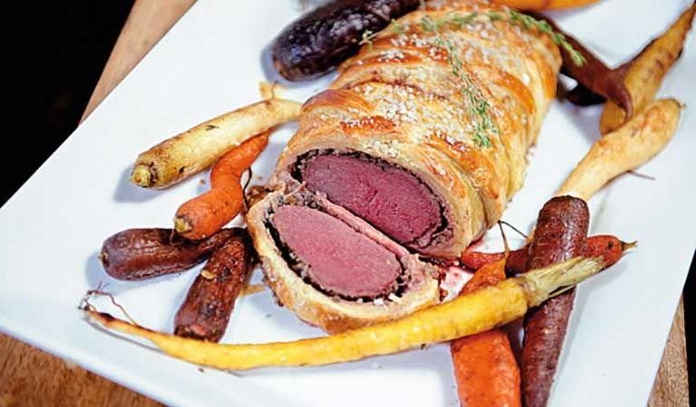 Elk Tenderloin Wellington with Puff Pastry