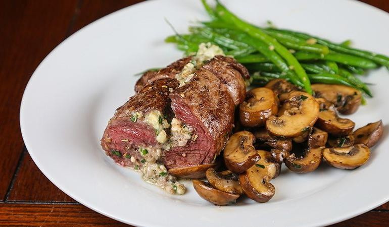 Elk Tenderloin with Blue Cheese and Walnut Crust