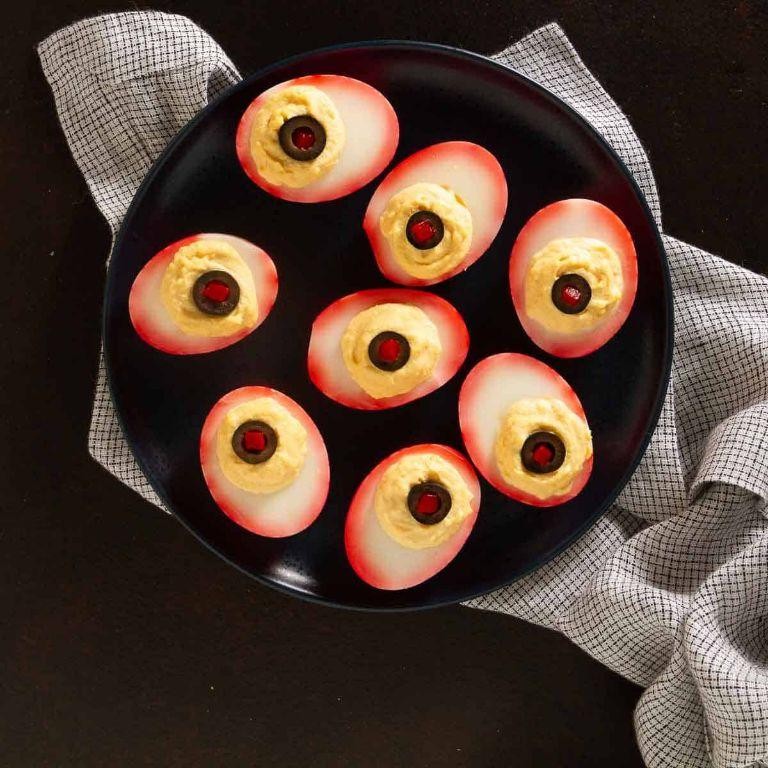 Eyeball Deviled Eggs