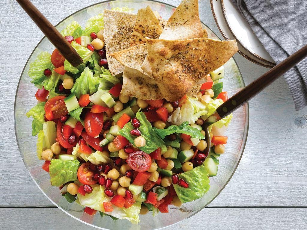 Fattoush Salad with Crispy Pita Chips