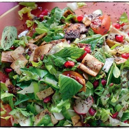 Fattoush Salad with Pomegranate Molasses Dressing