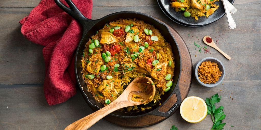 Fava Bean and Chorizo Paella