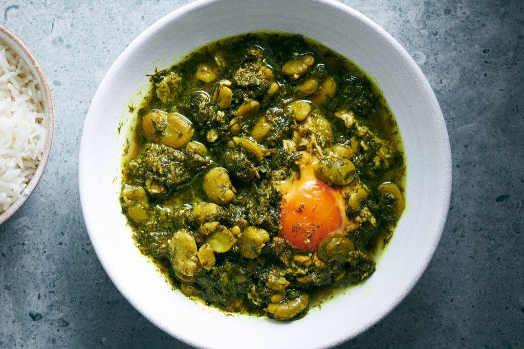 Fava Bean and Spinach Curry