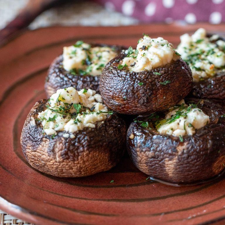 Feta and Herb Stuffed Mushrooms