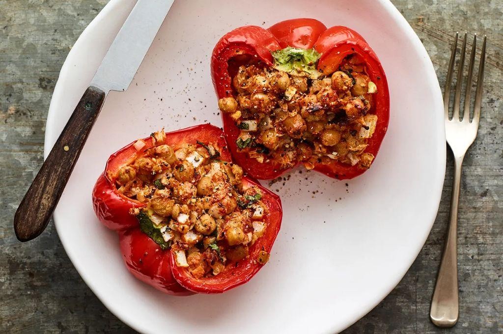 Feta and Herb Stuffed Peppers