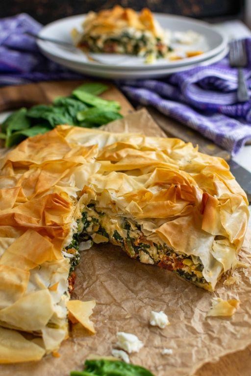 Feta and Spinach Filo Pie