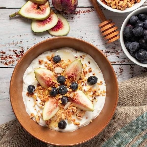 Fig and Honey Drizzled Fruit Bowl