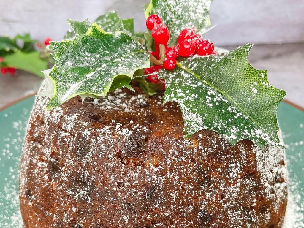Fig and Walnut Christmas Pudding