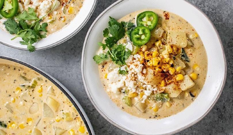 Fire-Roasted Corn and Potato Chowder