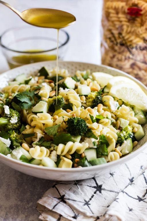 Frankenstein’s Monster Pasta Salad with Avocado