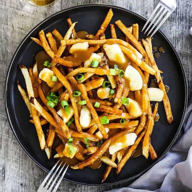 French Dip Poutine with Fries and Cheese Curds