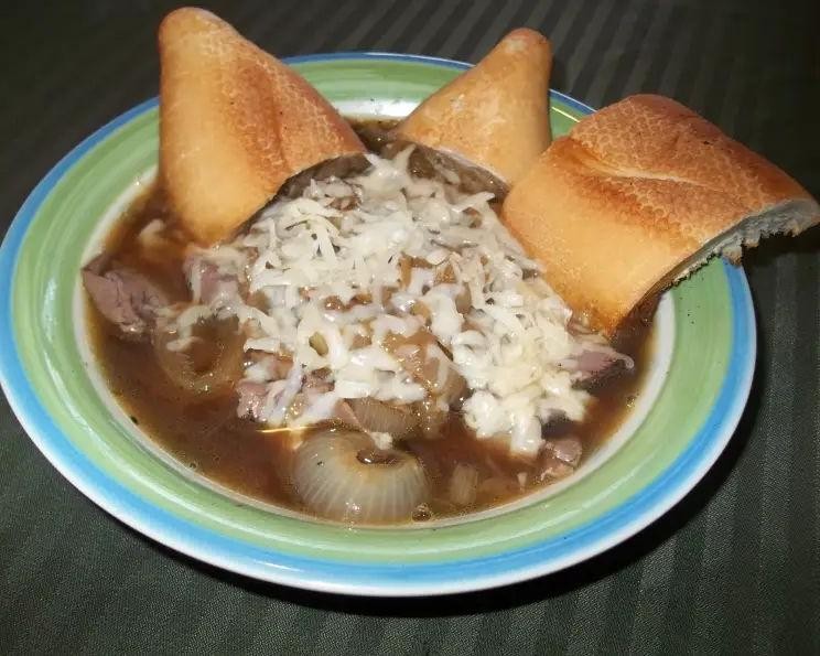 French Dip Soup with Crusty Bread