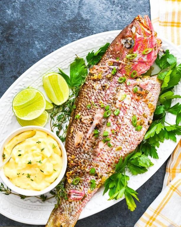 Fried Yellow Tail Snapper with Spicy Aioli