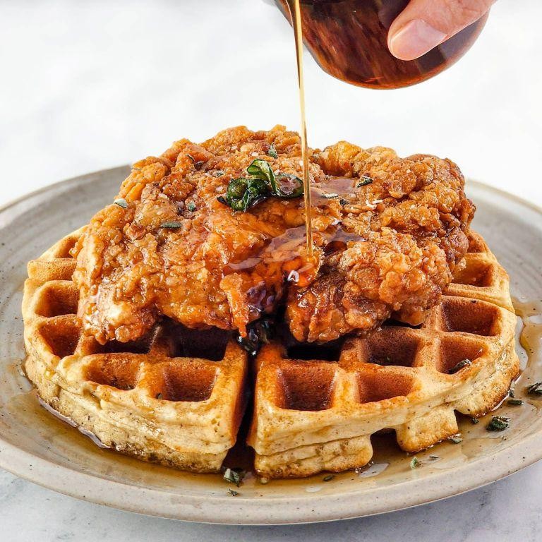 Fried chicken and waffles