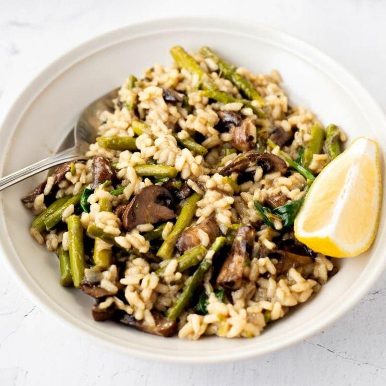 Frozen Asparagus and Mushroom Risotto