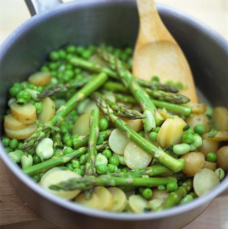 Frozen Asparagus and Potato Hash