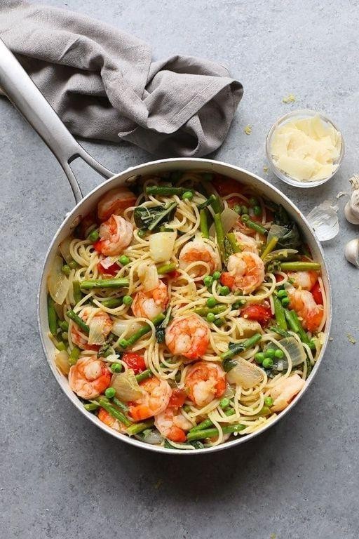 Frozen Asparagus and Shrimp Scampi