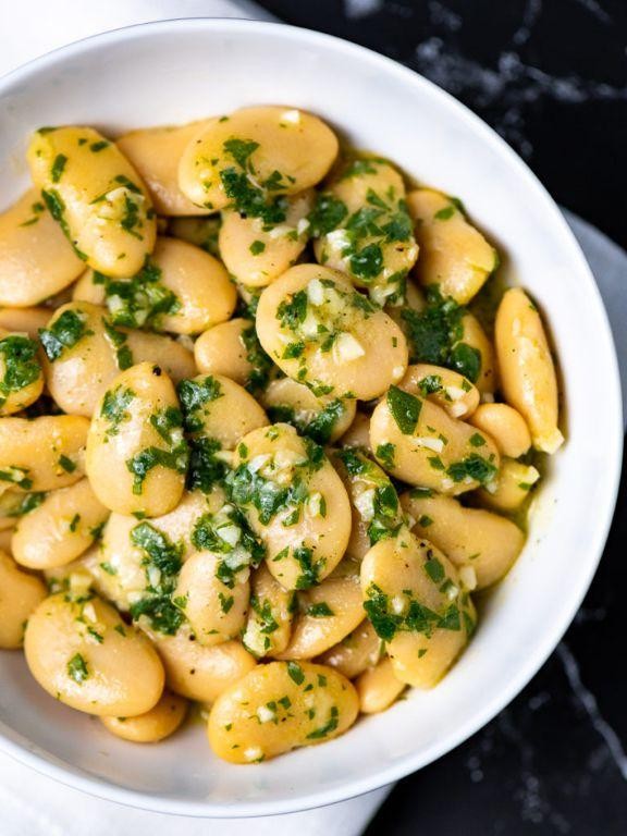 Garlic Butter Baby Lima Beans with Fresh Herbs