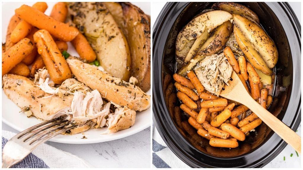 Garlic Butter Bone-In Chicken Slow Cooker Feast