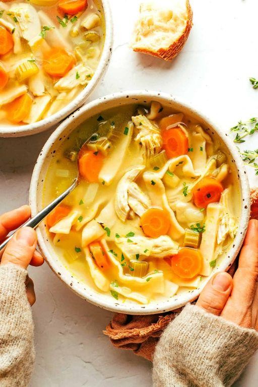 Garlic Butter Chicken Noodle Soup