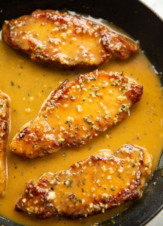Garlic Butter Pork Chops with Rosemary