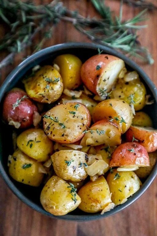 Garlic Butter Roasted Baby Dutch Yellow Potatoes
